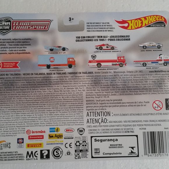 Hot Wheels AMC Rebel Machine-Wide Open white #43 2022 Car Culture Team Transport - Picture 3 of 3